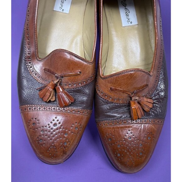 Mezlan Cap Toe Leather Loafers Mens 13 Brown Tassel Brogue Dress Shoe Spain main image 9